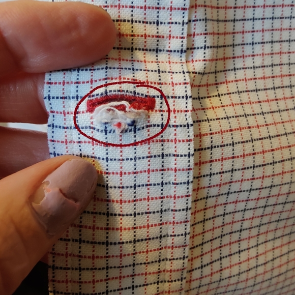 Cremieux Men's cross pattern dress shirt by (Washed) (Small) ♥️👕🤍 - Picture 8 of 16